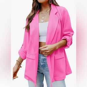 NWOT. Women’s Casual Blazers Long Sleeve Lapel Open Front Jacket with Pockets.